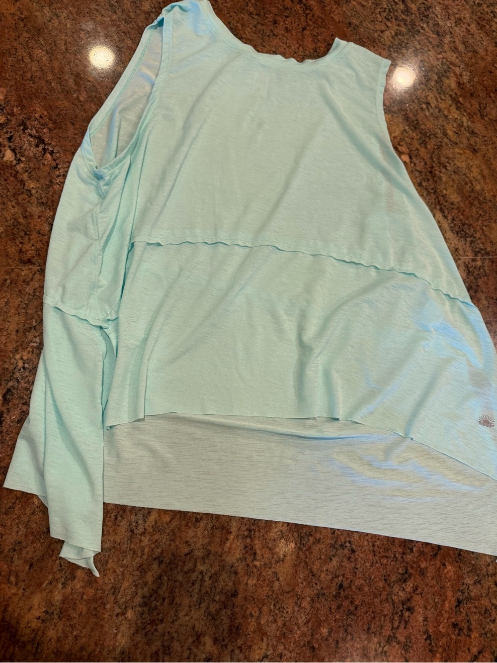 Light Aqua Layered Sleeveless Top